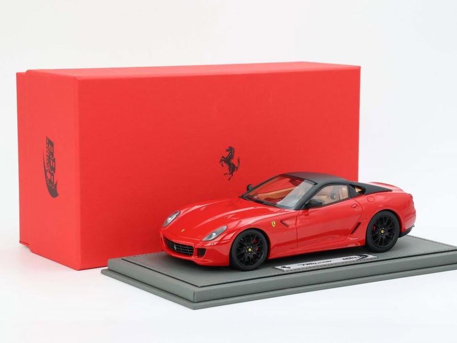 Ferrari 599 GTB Fiorano Automatic Gear Rosso Corsa Black Rims and Roof 1:18 BBR BBR1871A1 LIMITED 90 PCS Made In Italy