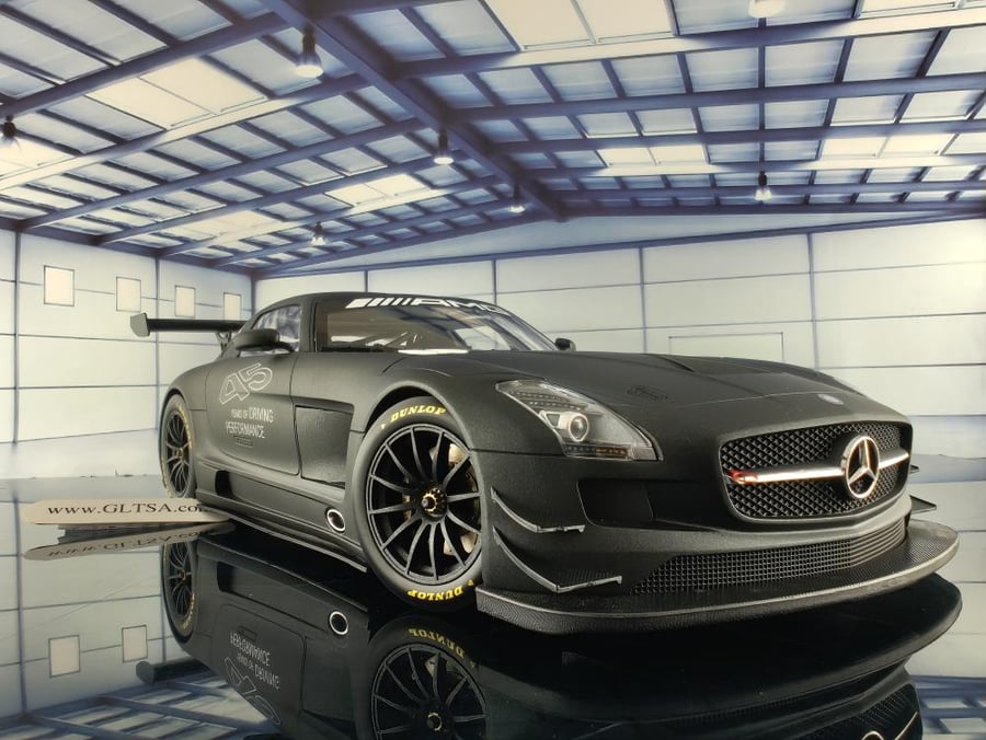 Mercedes-Benz SLS AMG GT3 45 Years Of Driving Performance Grey 1:18 Minichamps B66960337