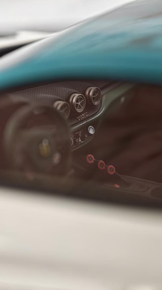 Ferrari F12 TDF Pearl White with Green Roof and Stripe 1:18 FC Models LIMITED 20 PCS
