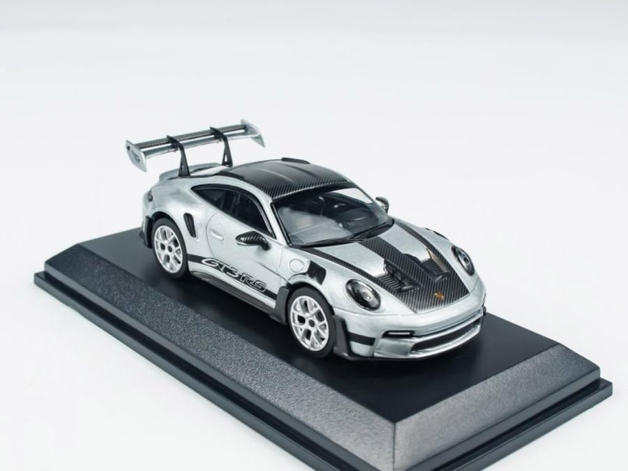 Porsche 911 (992) GT3 RS Liquid Metal Silver 1:64 Minichamps 643062124 LIMITED 1008 PCS
