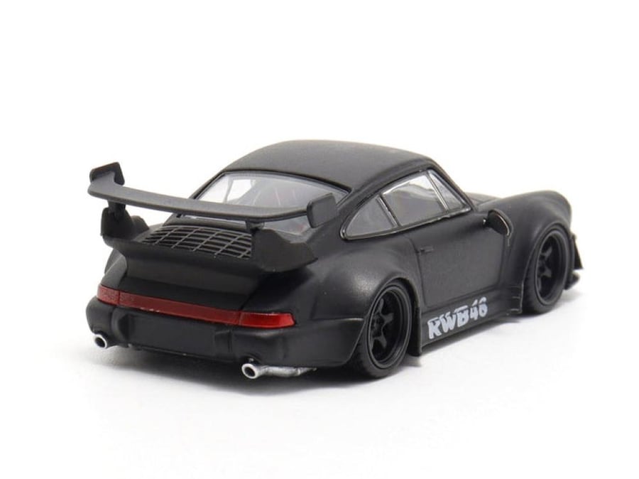 Porsche RWB 964 RAUH-Welt Begriff Matte Black 1:64 DEcode