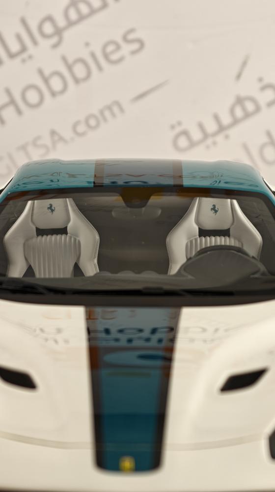 Ferrari F12 TDF Pearl White with Green Roof and Stripe 1:18 FC Models LIMITED 20 PCS