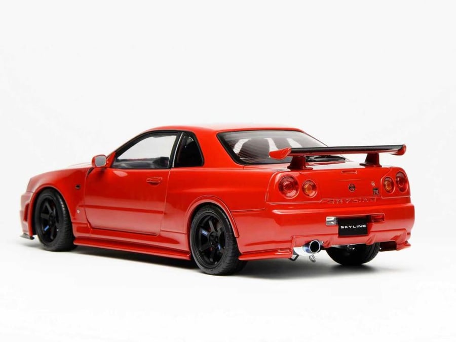 Nissan Skyline GT-R (R34) Customized Version Active Red 1:18 MotorHelix M83411 LIMITED 399 PCS
