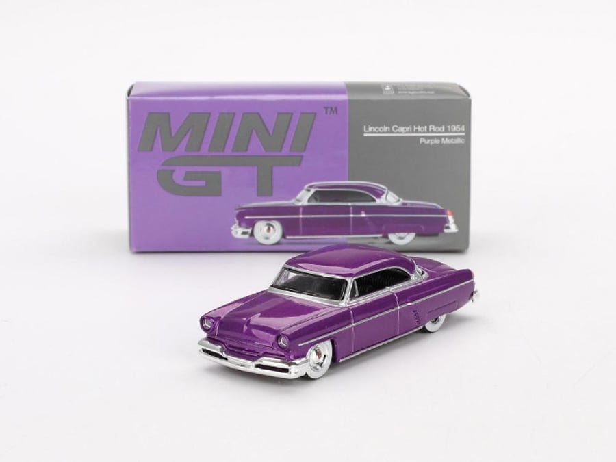 Lincoln Capri Hot Rod 1954 Purple Metallic 1:64 MINI GT MGT00757-L
