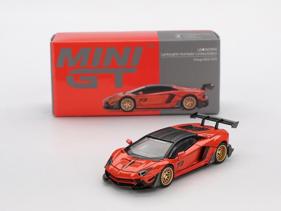 Lamborghini Aventador LB-WORKS Limited Edition Orange MDX 1:64 MINI GT MGT01133-CH