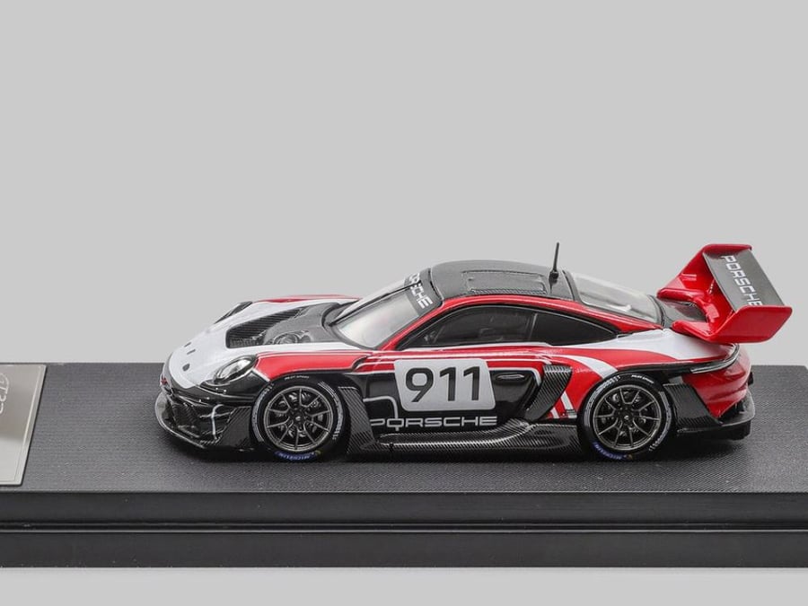 Porsche 911 (992) GT3 R Rennsport Red White 1:64 HKM Models