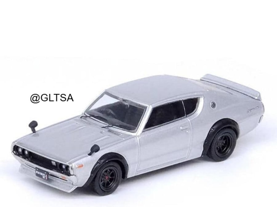 Nissan Skyline 2000 GT-R (KPGC110) Silver 1:64 Inno Models IN64-KPGC110-SIL