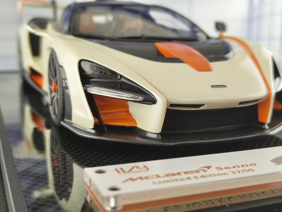 McLaren Senna White Orange 1:18 IVY IV1805WH LIMITED 37/50 PCS