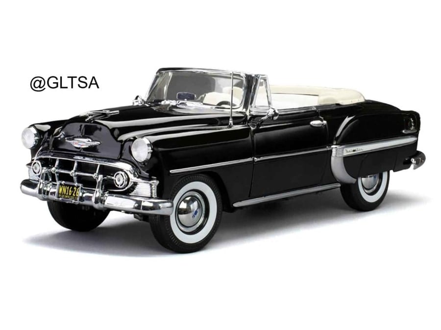 PRE-ORDER (3 Weeks) Chevrolet Bel Air Open Convertible 1953 Black 1:18 SunStar SS-1626