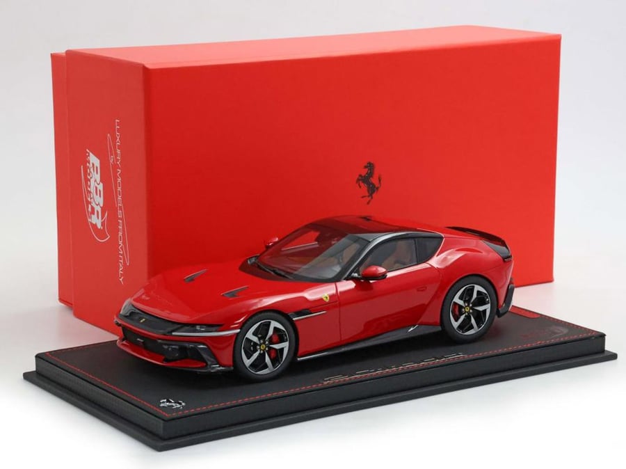 Ferrari 12Cilindri Panoramic Roof, Rosso Corsa, Leather Color Interior 1:18 BBR P18254B1 LIMITED 24 PCS
