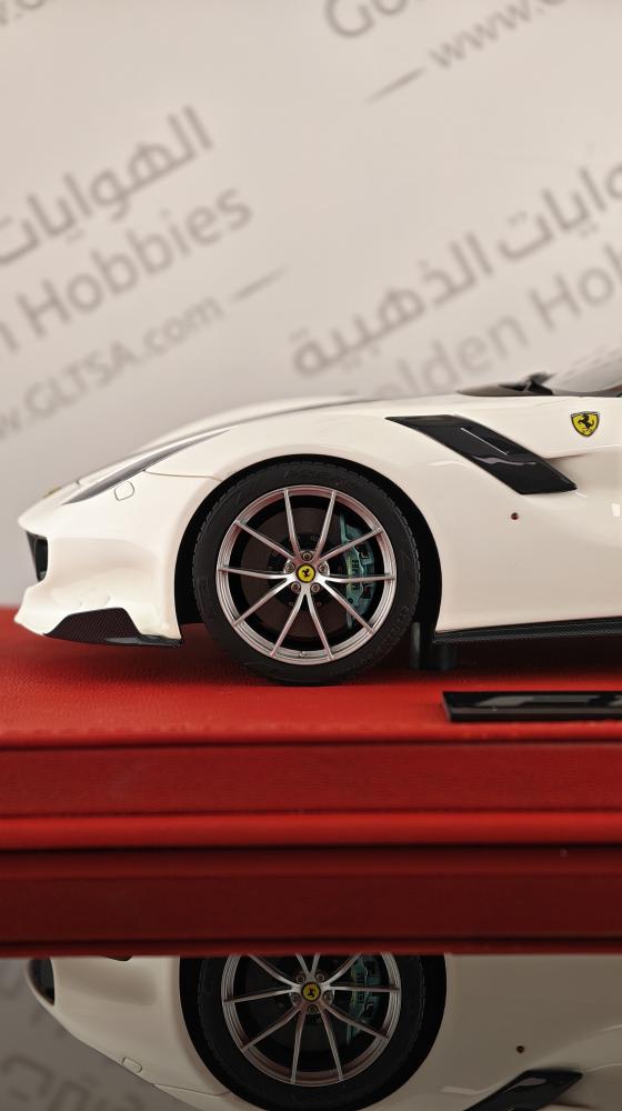 Ferrari F12 TDF Pearl White with Green Roof and Stripe 1:18 FC Models LIMITED 20 PCS
