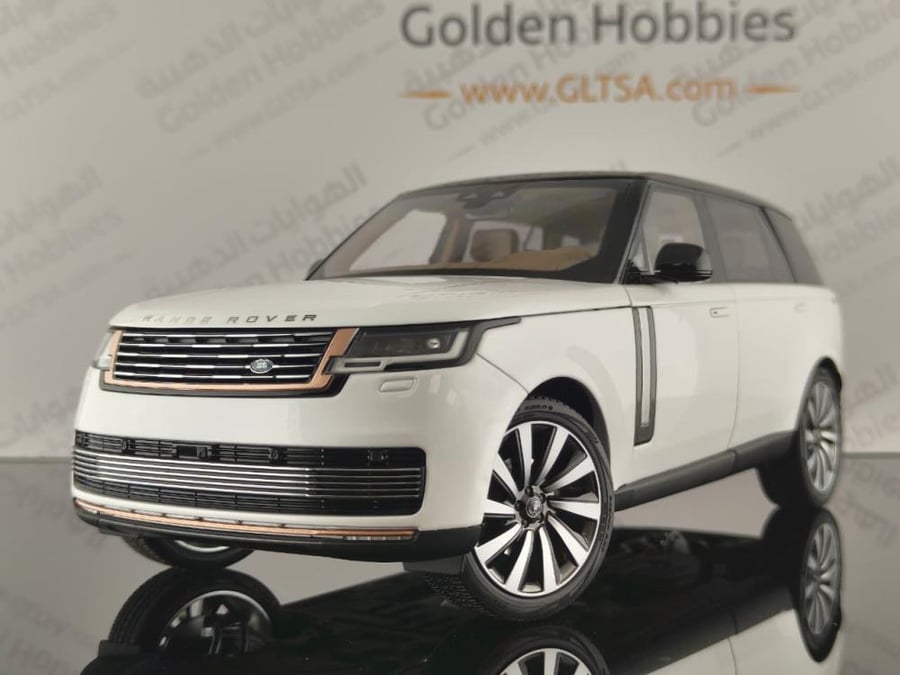 Land Rover Range Rover SV White with Black Roof 1:18 LCD Models LCD18017-BW