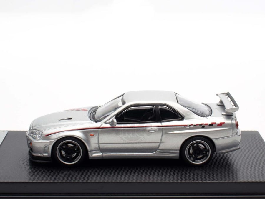 Nissan Skyline GT-R (R34) V-Spec Silver 1:64 MyModelCollect