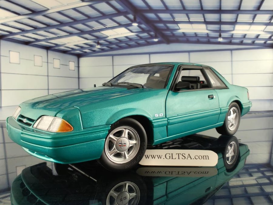RARE Ford Mustang LX 5.0 1993 Calypso Green with Black Interior 1:18 ACME Exclusive 19004 LIMITED 630 PCS