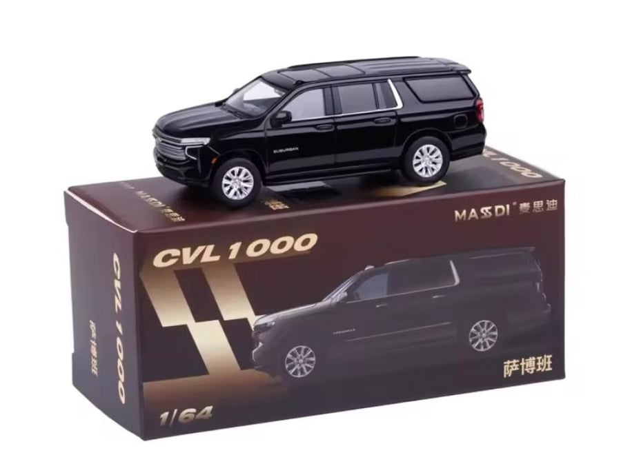 Chevrolet Suburban Black 1:64 Massdi CVL1000