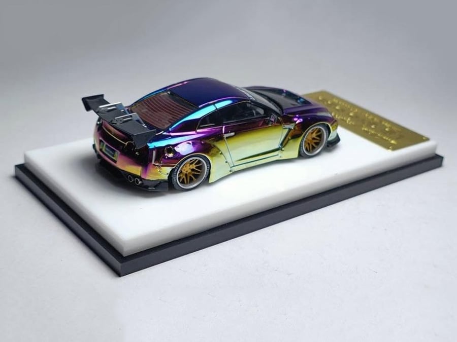 Nissan Skyline LB GTR 1.5 Version Wide Body Chrome Dazzling 1:64 MyModelCollect MC640004D