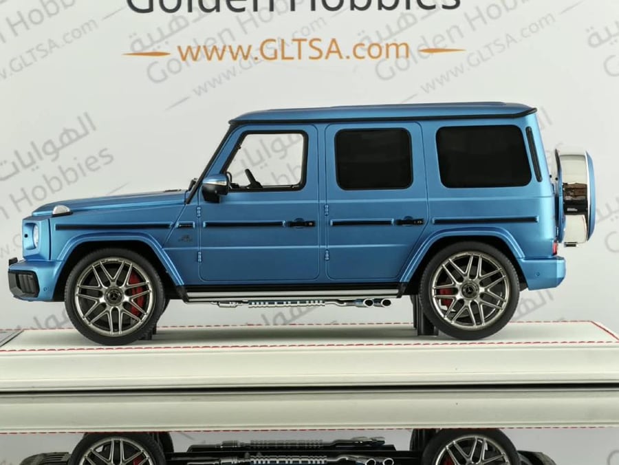 Mercedes-AMG G63 Hyper Blue Magno (Matte) 1:18 Dino Model DM EMG002A LIMITED 10 PCS