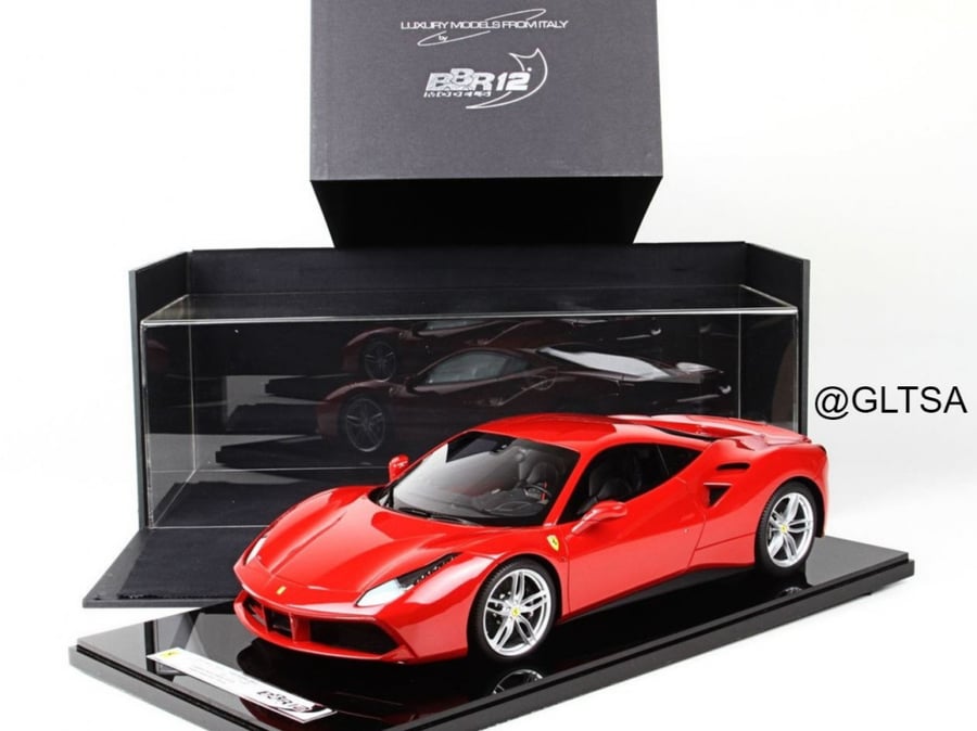 RARE FERRARI 488 GTB COUPE 1:12 ROSSO CORSA LIMITED 250 ITEMS BBR BBR1203A