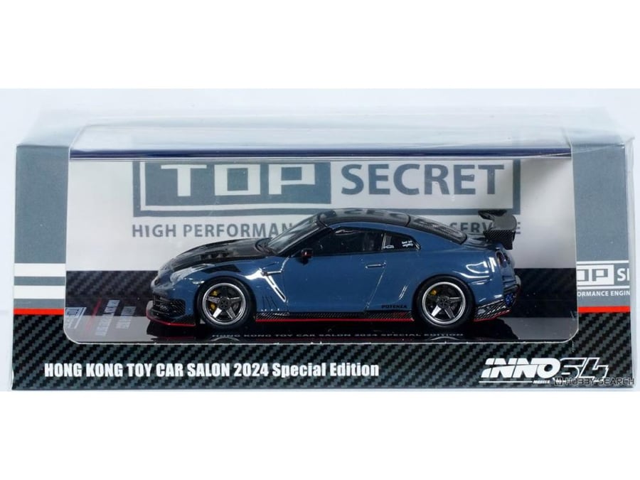 Nissan Skyline GT-R (R35) Nismo Stealth Grey Hong Kong Toy Car Salon 1:64 Inno Models IN64-R35TS-HKTS24