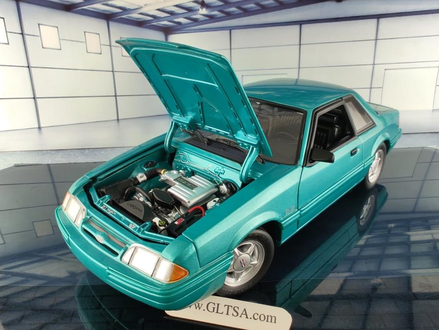 RARE Ford Mustang LX 5.0 1993 Calypso Green with Black Interior 1:18 ACME Exclusive 19004 LIMITED 630 PCS