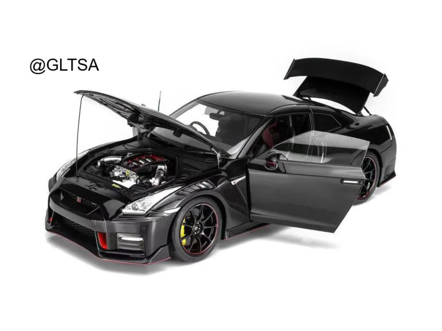 WITH NOTES Nissan GT-R Nismo (R35) Special Edition Meteor Flake Black Pearl 1:18 MotorHelix M83529 LIMITED 299 PCS