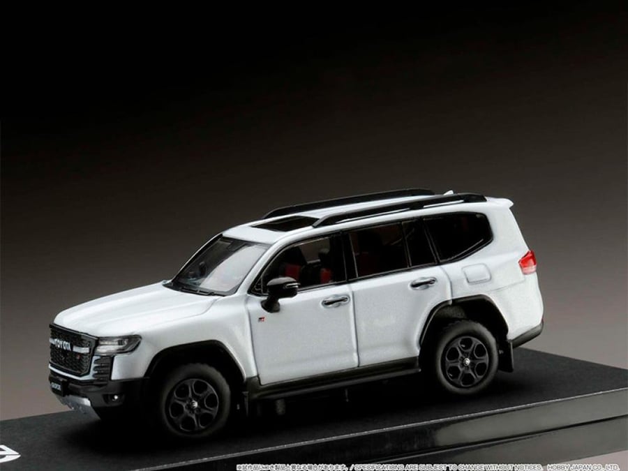 Toyota Land Cruiser (JA300W) Gr Sport Precious White Pearl / Red Interior 1:64 Hobby Japan HJ641050BWR