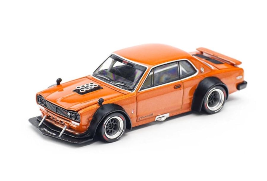 Nissan Skyline GT-R V8 Drift Hakosuka Pandem Orange 1:64 Pop Race PR640032