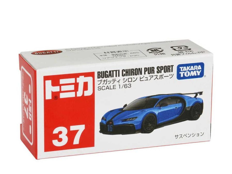 Bugatti Chiron Pur Sport Blue 1:63 Takara Tomy Tomica 37