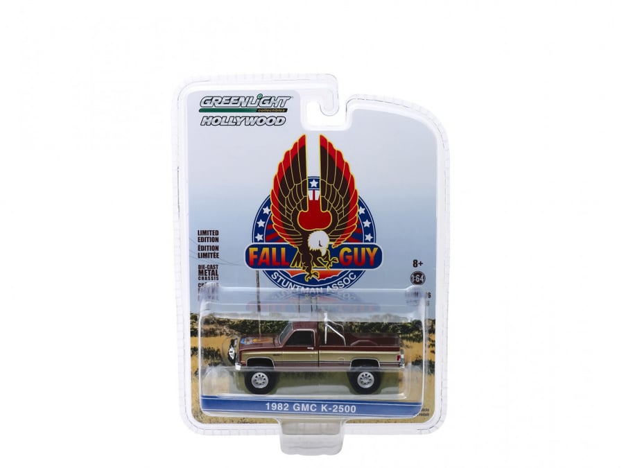 GMC K-2500 1982 Pickup Truck Brown Metallic with Gold Stripes "Fall Guy Stuntman Association" "The Fall Guy" (1981-1986) TV Ser 1:64 Greenlight 44860F