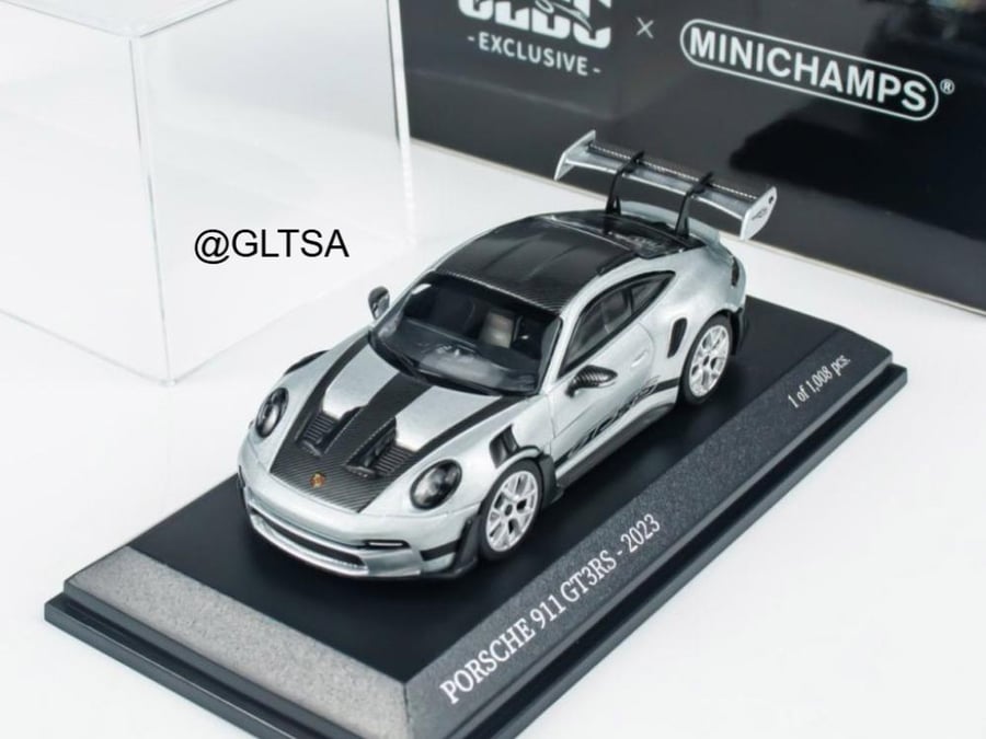 Porsche 911 (992) GT3 RS Liquid Metal Silver 1:64 Minichamps 643062124 LIMITED 1008 PCS