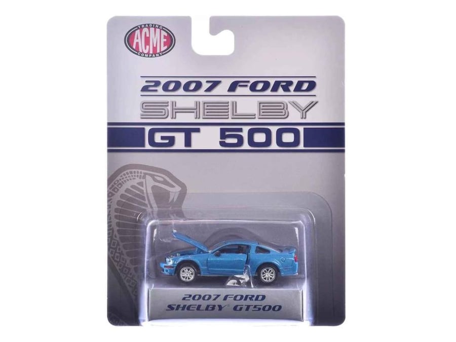 Ford Mustang Shelby GT500 Opening Hood & Doors Blue 1:64 ACME SC64002