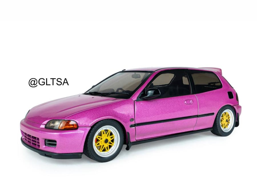 PRE-ORDER (4 Weeks) Honda Civic (EG6) "Solido Works" Edition 1991 Pink Metallic 1:18 Solido S1810409