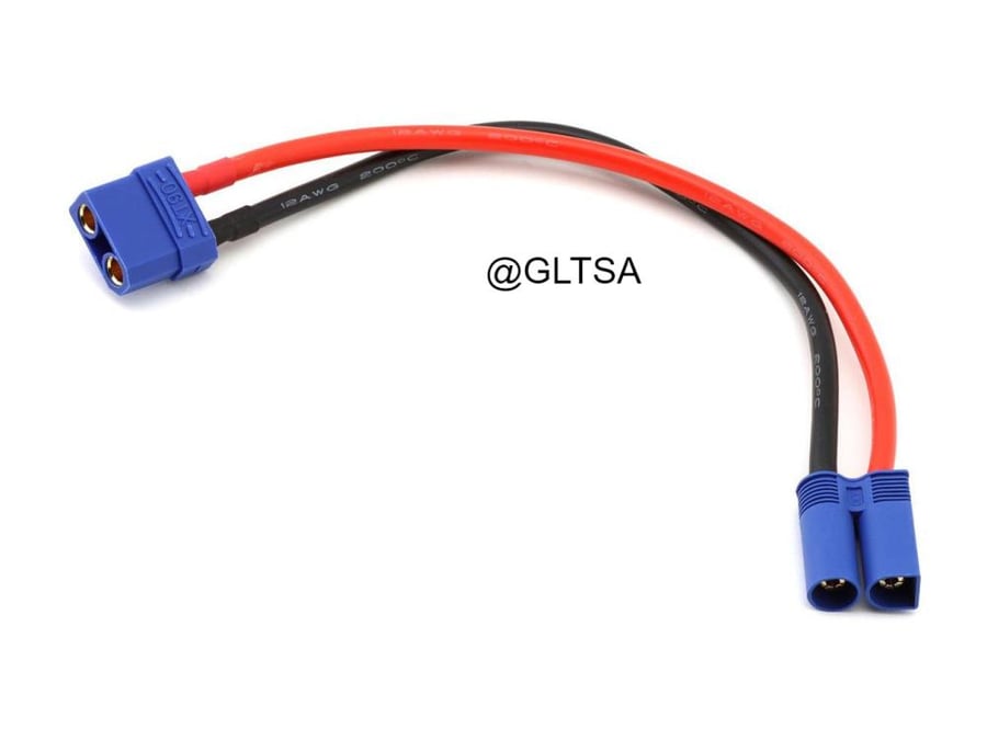 ProTek RC Heavy Duty EC5 Charge Lead (Male EC5 to Female XT90) (12awg) for RC PTK-5361