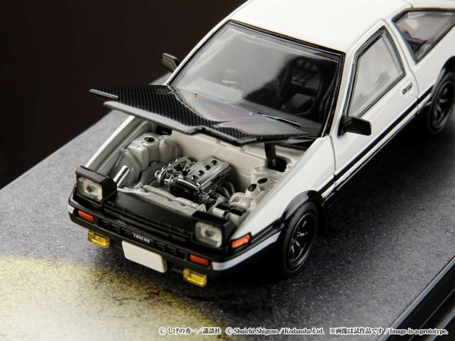 Toyota Sprinter Trueno (AE86) Final Version Initial D Engine Mounted Model VS Shinji Inui White 1:64 Hobby Japan HJ641052DE
