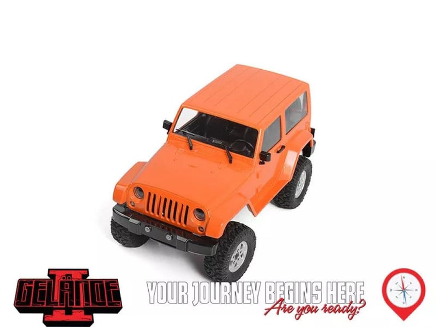 RC4WD Gelande II Truck RTR w/ Black Rock Body Set Orange 1:18 for RC RC4WD Z-RTR0048