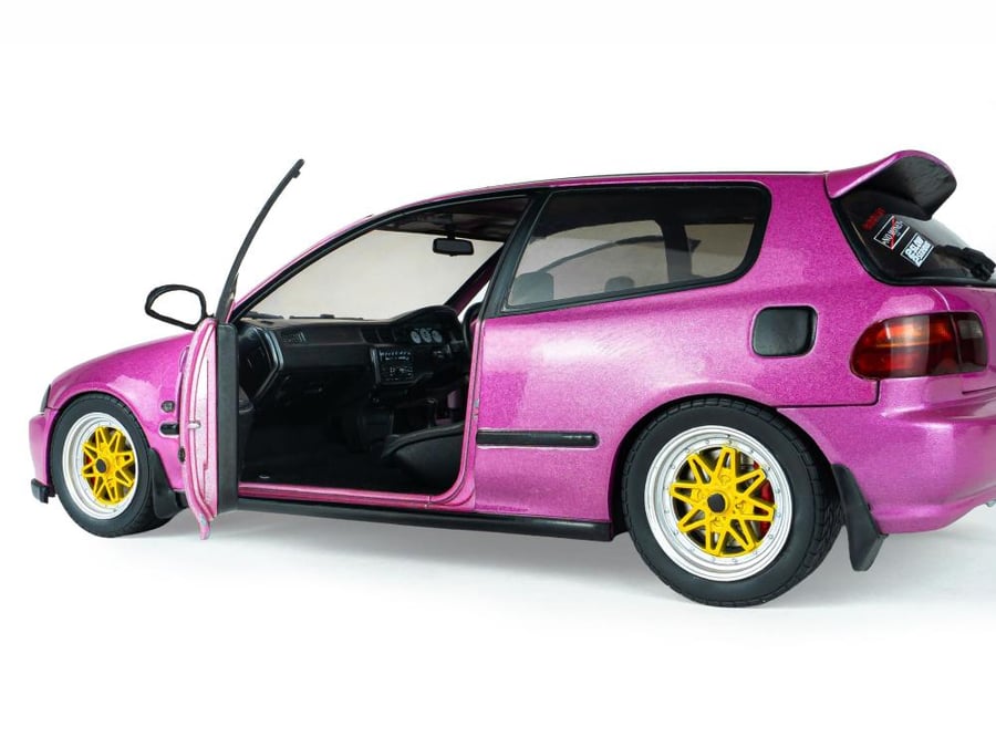PRE-ORDER (4 Weeks) Honda Civic (EG6) "Solido Works" Edition 1991 Pink Metallic 1:18 Solido S1810409