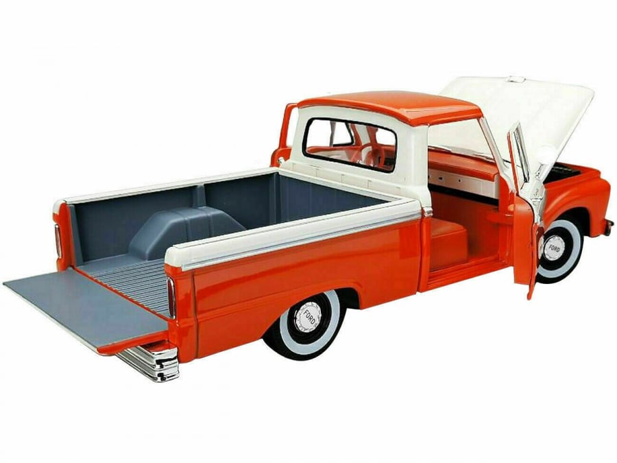 Ford F-100 1965 Pickup Orange White 1:18 SunStar SS1301