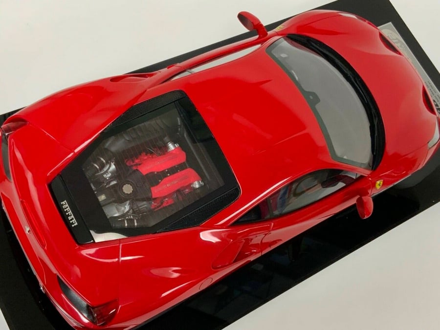 RARE FERRARI 488 GTB COUPE 1:12 ROSSO CORSA LIMITED 250 ITEMS BBR BBR1203A