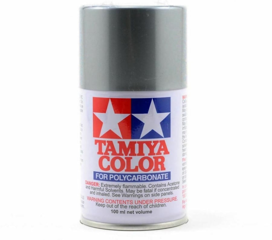 Tamiya PS-12 Silver Lexan Spray Paint 100ml) for RC TAM86012