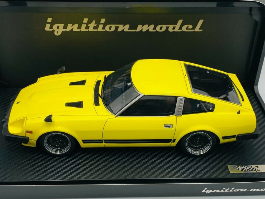 RARE PRE-OWNED Nissan Fairlady Z (S130) Yellow 1:18 Ignition Models IG1973
