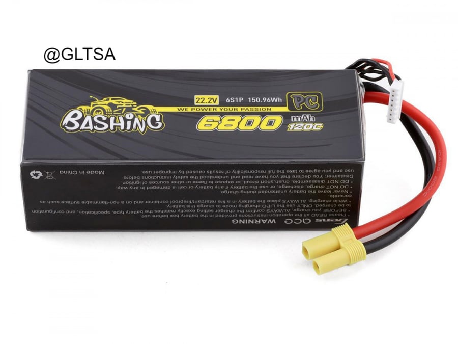 Gens Ace Bashing Pro 6s LiPo Battery Pack 120C (22.2V/6800mAh) w/EC5 Connector for RC GEA68006S12E5
