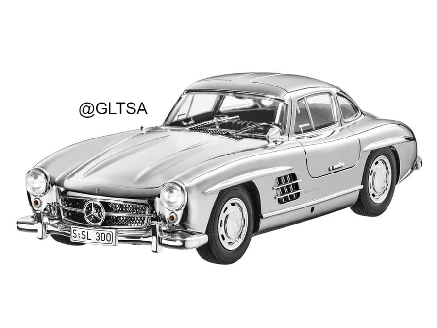 RARE With NOTES Mercedes-Benz 300SL W198 1954-1957 Chrome 1:18 Minichamps B66040645