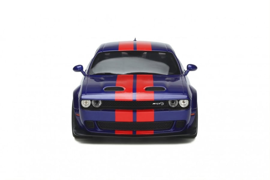 RARE PRE-OWNED DODGE CHALLENGER SUPER 2021 INDIGO BLUE 1:18 GT Spirit GT362 LIMITED