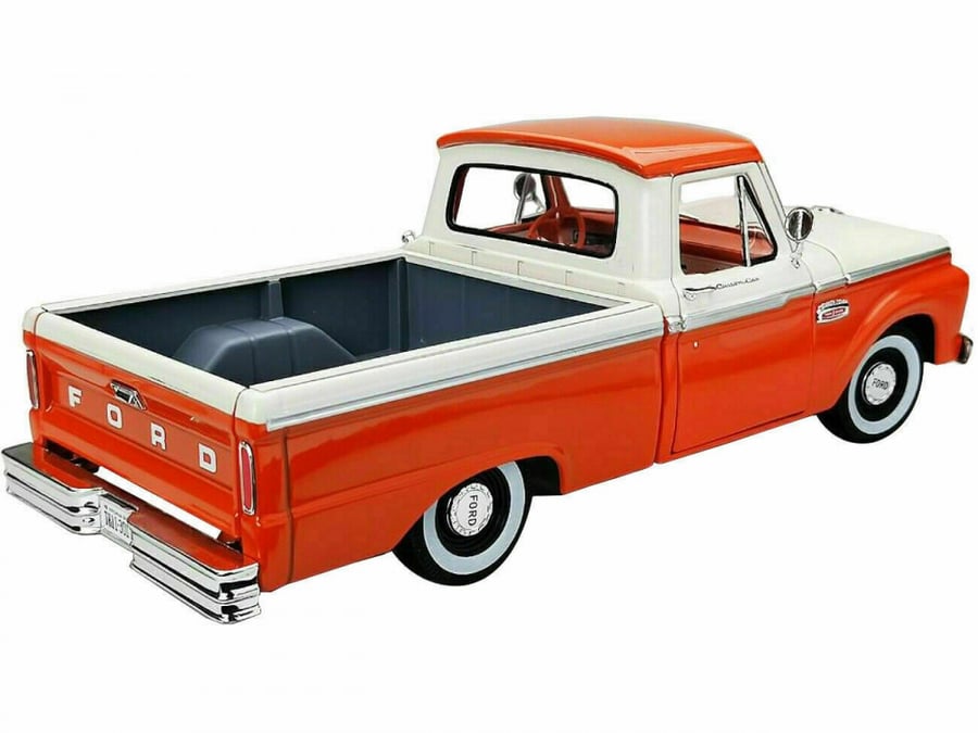 Ford F-100 1965 Pickup Orange White 1:18 SunStar SS1301