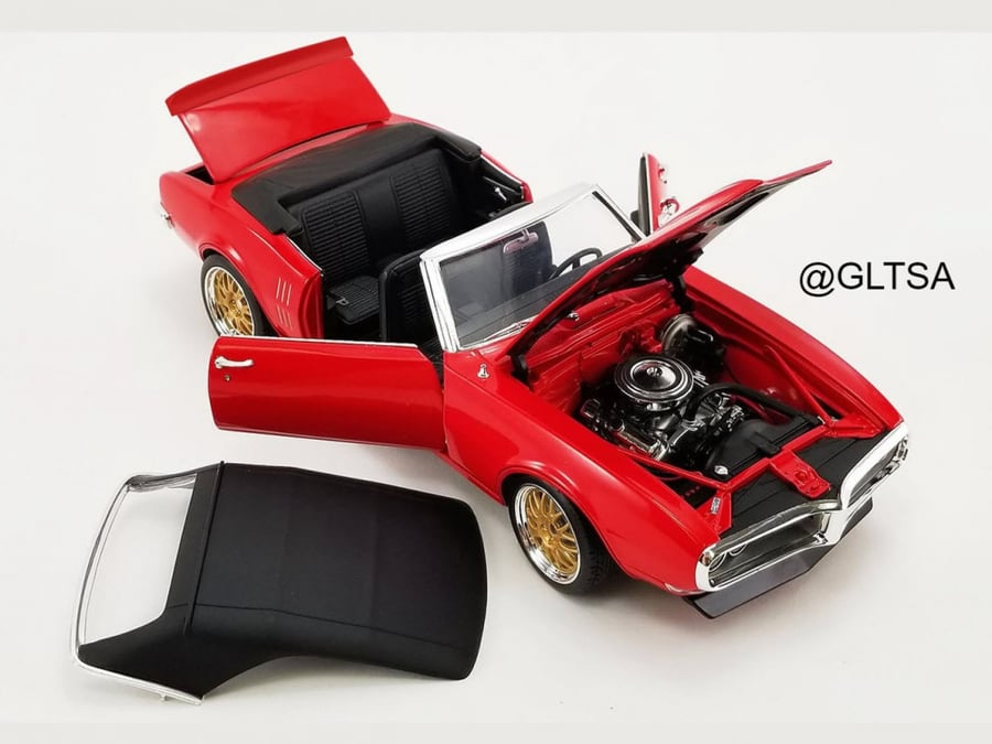 Pontiac 1968 Firebird Convertible Restomod Candy Red 1:18 ACME A1805214