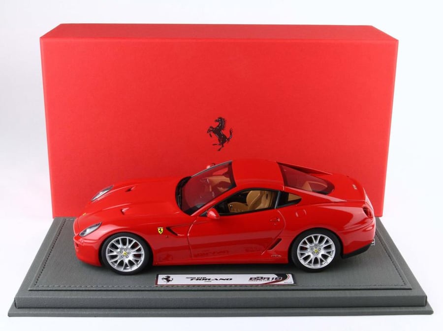 FERRARI 599 GTB FIORANO Manual Gear Rosso Corsa Cuoio Color Interior 1:18 BBR BBR1872A1 LIMITED 126 PCS Made In Italy