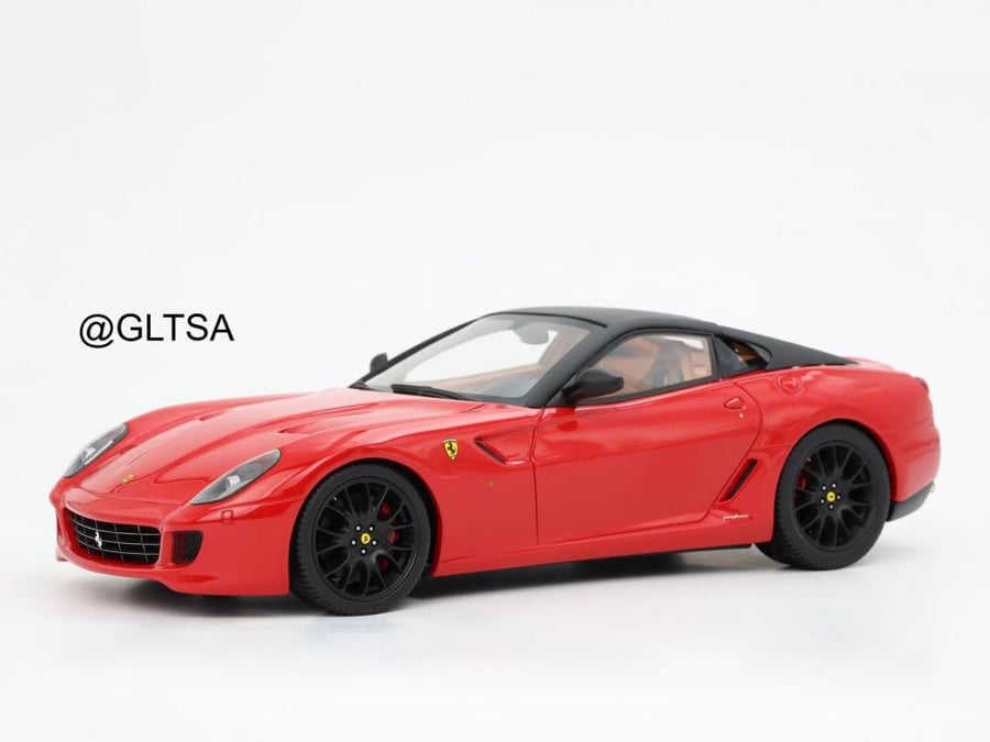 Ferrari 599 GTB Fiorano Automatic Gear Rosso Corsa Black Rims and Roof 1:18 BBR BBR1871A1 LIMITED 90 PCS Made In Italy