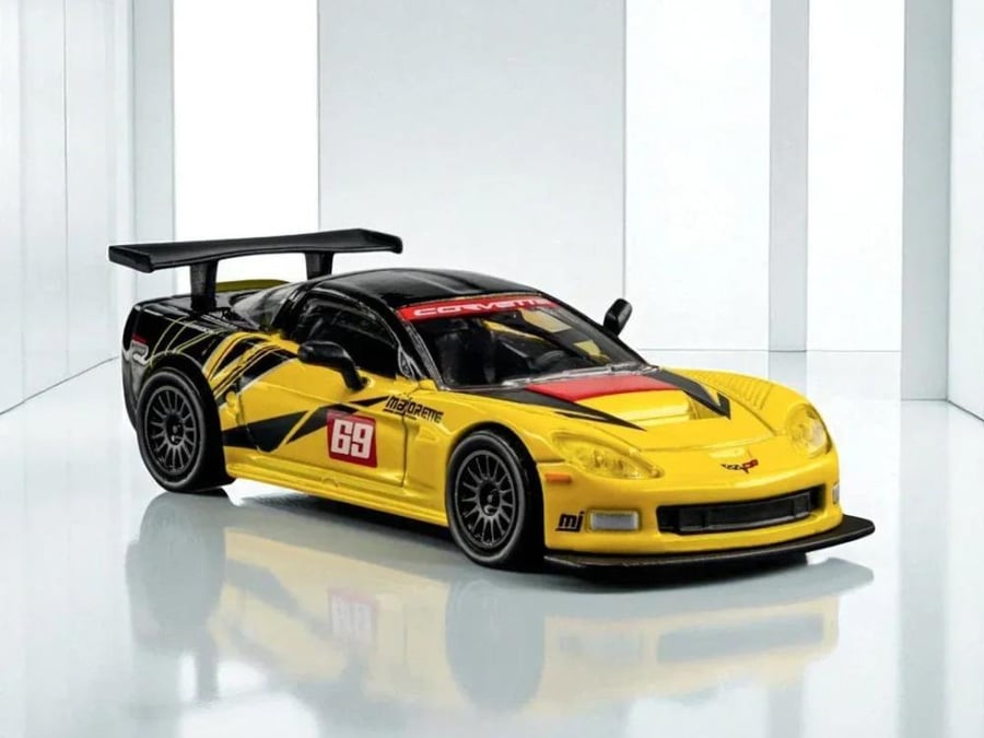 Chevrolet Corvette C6R Yellow Black 1:64 Majorette 8505001000
