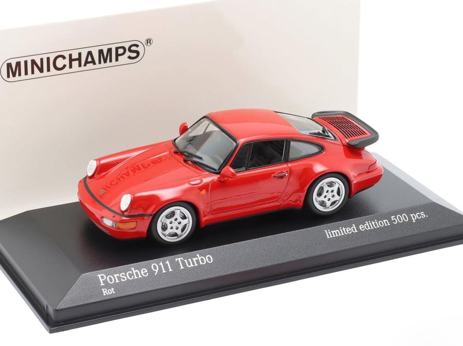 Porsche 911 (964) Turbo 1990 Red 1:43 Minichamps 943069105 LIMITED 500 PCS