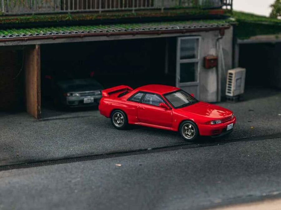 Nissan Skyline GT-R (BNR32) Red 1:64 Tarmac Works J-Collection JC64-008-RD